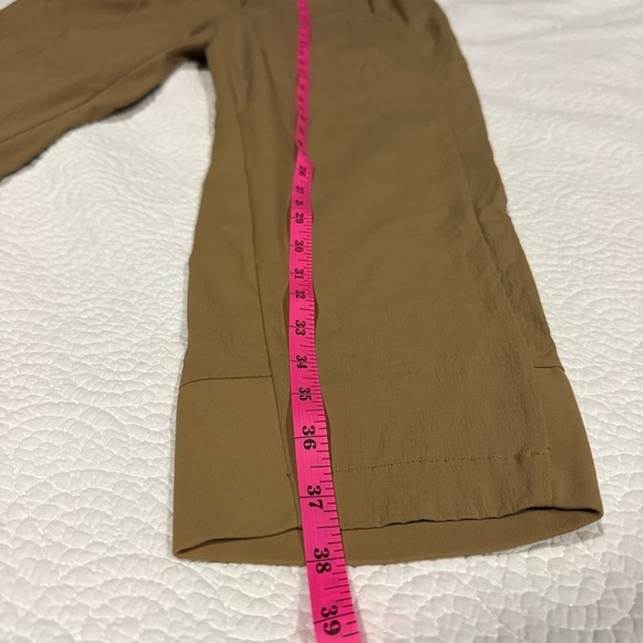 Tan Ankle Cropped Pants with Tapered Leg - Picture 10 of 13